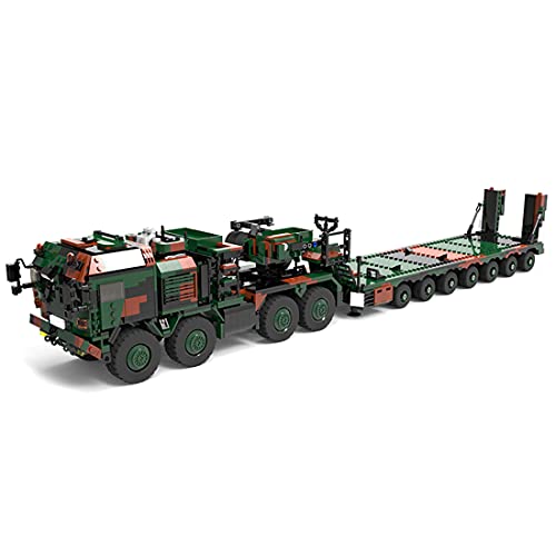 KOAEY Technik Militär Panzerträger Bausteine, 1912 Teile WW2 Militärischer Panzer Transporter LKW Modellbausatz Kompatibel mit Lego