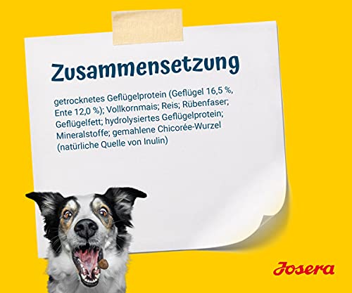 JOSERA SensiPlus (1 x 15 kg) | Hundefutter mit Ente für empfindliche Hunde | Super Premium Trockenfutter für ausgewachsene Hunde | 1er Pack