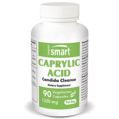 Supersmart - Caprylic Acid 450 mg - gesättigte Mittelketten-Fettsäure - Verbessert die Gesundheit der Darmflora | Nicht GVO & Glutenfrei - 90 Kapseln