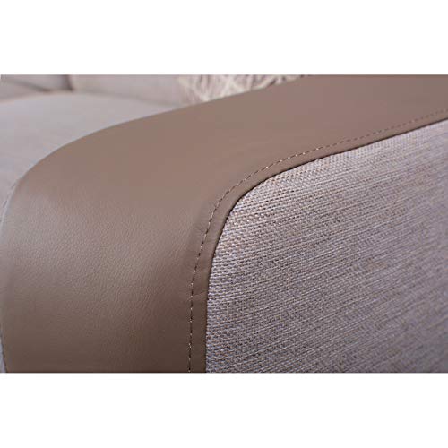 mb-moebel Ecksofa mit Schlaffunktion Eckcouch mit Bettkasten Sofa Couch Wohnlandschaft L-Form Polsterecke Pedro (Cappuccino, Ecksofa Links)