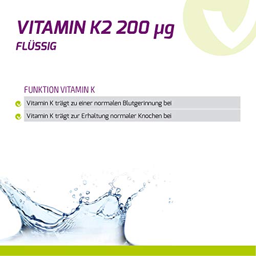 Vitamin K2 Tropfen - 200µg - 50ml - 1700 Tropfen - K2VITAL - Menaquinon MK-7 natürlichen Ursprungs - 99,7% All-Trans - MCT-Öl - Premium Qualität