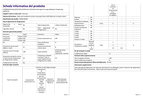 Samsung Elettrodomestici RB38A7B6AB1/EF Kombi-Kühlschrank, Klasse A, mattschwarz