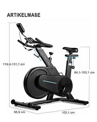 OVICX Heimtrainer Fahrrad Magnetische stationären Hometrainer mit einstellbaren professionellen Lenker Riemenantrieb Indoor Radfahren heimtrainer für zu Hause Fitnessstudio