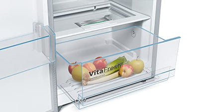 Bosch KAN95VLEP Europäischer Side-by-Side Kühlschrank, 186 x 120 cm, 346L Kühlen + 242L Gefrieren, VitaFresh längere Frische, NoFrost nie wieder abtauen, LED-Beleuchtung gleichmäßige Ausleuchtung