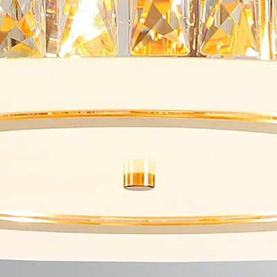 Crystal Deckenlampe,LED Flush-halterung Deckenleuchte Crystal Moderne In Der Nähe Deckenleuchte Runde Crystal Light Fixture Für Küche Schlafzimmer Schrank Für Flur Badezimmer-Gold 75x25cm