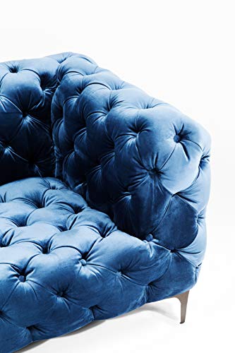 Kare Design Look Sofa, velvet blau, 180 cm