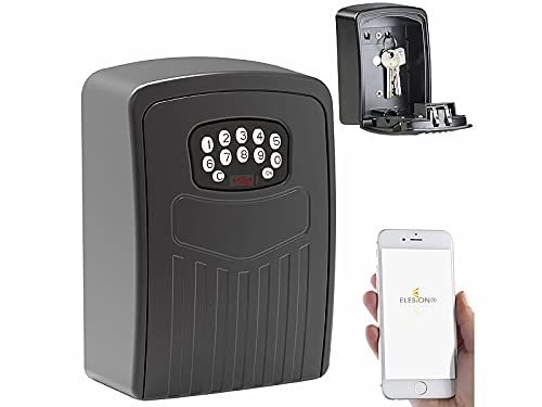 Xcase Schlüsselsafe: Mini-Schlüssel-Safe SAF-100.app mit Bluetooth und App, IP54 (Keysafe)