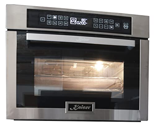 Kaiser Herdset EH 6306 R+ EM 6307 R, Einbau Backofen Set 79 L, 15 Funktionen, Edelstahl + Mikrowellen Backofen, 45 cm Hoch, TouchControl, Heißluftsystem, Infrarotgrill, Mikrowelle, 22 Funktionen