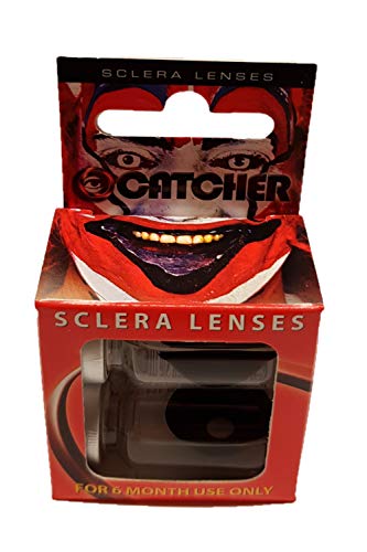 Eyecatcher 84091541-s03 - Farbige Sclera Kontaktlinsen, 1 Paar, für 6 Monate, Schwarz, Karneval, Fasching, Halloween