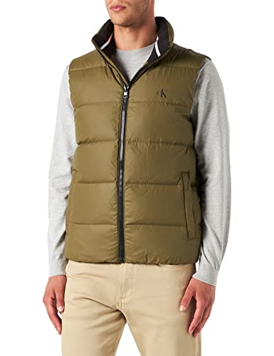 Calvin Klein Jeans Herren ESS DOWN Vest Westen, Burnt Olive, M