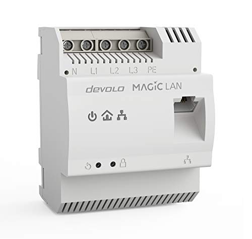 devolo 8550 Powerline Adapter Magic 2 LAN DINrail Hutschienen Adapter -bis 2.400 Mbit/s Internet aus dem Verteilerkasten, professionelles Heimnetzwerk, grau