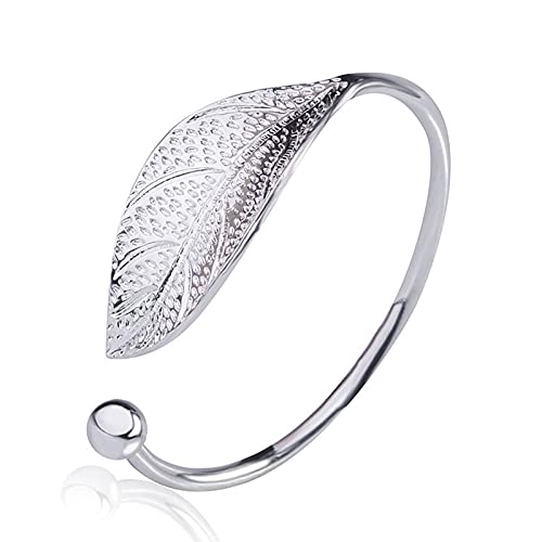 Armband 925 Sterling Silber Blatt Charm Armbänder & Armreifen Für Frauen Verstellbar