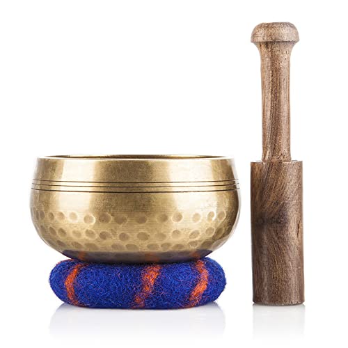 Set Tibetische Klangschalen - Handgefertigt in Nepal für Heilung und Bewusstheit - Meditationsklangschale (Set Klangschalen)