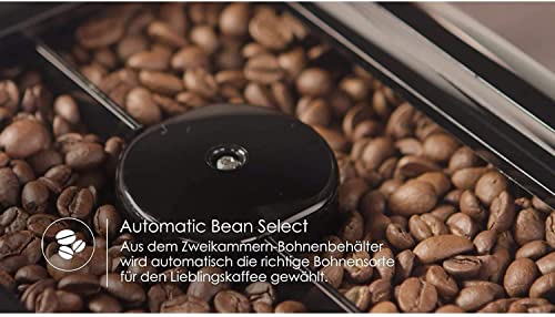 Melitta Caffeo Barista TS Smart F850-102, Kaffeevollautomat mit Milchbehälter, Smartphone-Steuerung mit Connect App, One Touch Funktion, Schwarz