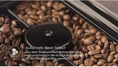 Melitta Caffeo Barista TS Smart F850-102, Kaffeevollautomat mit Milchbehälter, Smartphone-Steuerung mit Connect App, One Touch Funktion, Schwarz