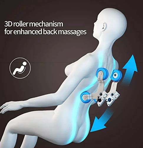 Lzour Massagestuhl, SL-Track-Shiatsu-Massagestuhl mit Null-Gravity, 3D-Massagestühle Ganzkörper und Rufnetz mit Hitze, Klopfen- und Fußwalze