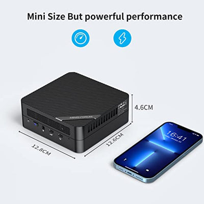 Mini PC Windows 11 Pro AMD Ryzen 5 5625U Prozessor 16GB RAM 512GB PCIe SSD Minisforum UM560 HD 4K Dual HDMI Alt-Mode USB-C Mini Desktop PC mit GaN Energieversorgung für Büro & Home Office