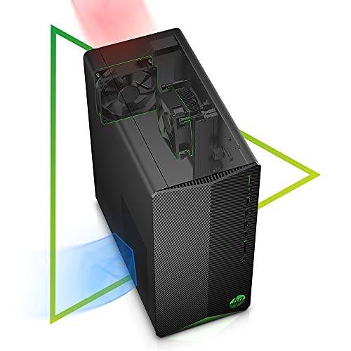 HP Pavilion Gaming Desktop PC, AMD Ryzen 7-5700G, 16GB DDR4 RAM (2x8GB), 512 GB SSD + 1TB HDD, NVIDIA GeForce RTX 3060, Windows 10 Home, Schwarz