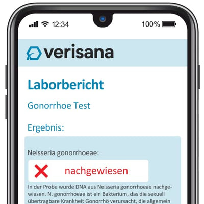 Gonorrhoe Test für Frauen – Schneller & einfacher & diskreter Tripper-Test – Abstrich-Probe bequem zu Hause abnehmen – Verisana