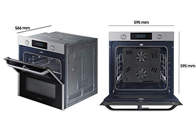 Samsung NV75N5641RS/EG Einbaubackofen,75 ℓ, Dual Cook Flex, Katalyse, 50 Automatikprogramme, XXL-Garraum