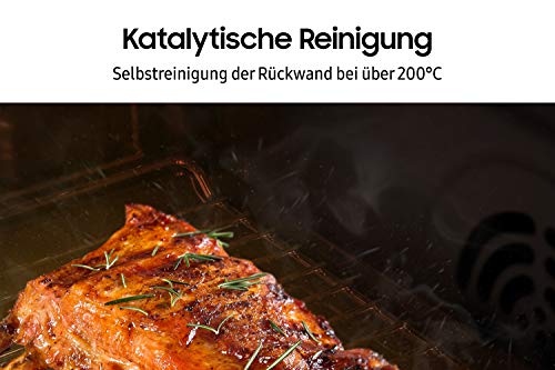 Samsung NV75N5641RS/EG Einbaubackofen,75 ℓ, Dual Cook Flex, Katalyse, 50 Automatikprogramme, XXL-Garraum