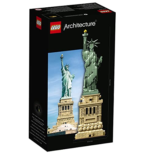 LEGO 21042 Architecture Freiheitsstatue, Modell zum Bauen, New York Souvenir, Weihnachtsgeschenkidee für Sie oder Ihn, Home-Deko, kreative Aktivität