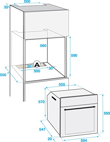 Beko BIM25400XL Backofen Elektro / nach links öffnende Tür / 71 L / Katalytische Rückwand / Edelstahl / Booster - Schnellaufheizung / Animiertes Display / 12 Heizarten / Excellent Clean Glass - schmutzabweisende Vollglas-Innentür / Warmhaltefunktion