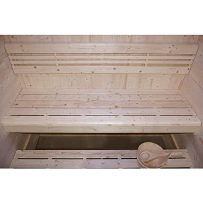 HORI® Moderne Sauna Heimsauna inkl. Ofen & Saunasteine | 4,5 kW Ofen I 3-4 Personen