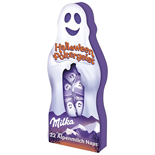 Milka Halloween Poltergeist 1 x 115g, Naps mit Alpenmilch Schokolade in Halloween-Verpackung