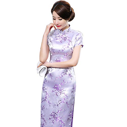 Kalaokei Cheongsam-Kleid, traditionelles Pflaumenblüten-Damenkleid, lang, chinesisch, Cheongsam, Brautjungfer-Abendkleid