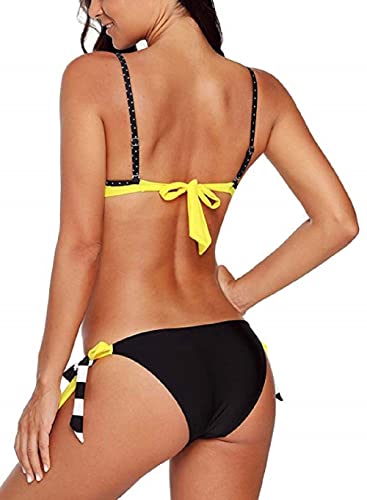 CMTOP Bikini Set mit Hotpants Damen Push Up Bademode Strand Badeanzug Bikini Damen Set Push Up Bademode Zweiteilige Neckholder Women Beachwear Halfter Badeanzug Badeanzug Summer Beach Kleidung