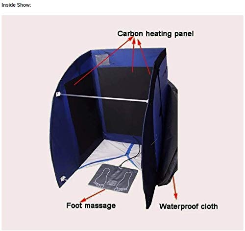 Drifly Tragbare Infrarot-EIN-Person-Sauna, Home Spa Detox Therapie, beheiztes Fußbodenpolster