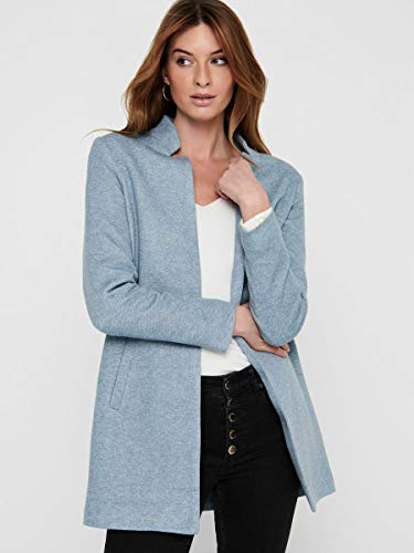 ONLY Damen Jacke Coatigan Soho 15149366 Blue Fog Melange S