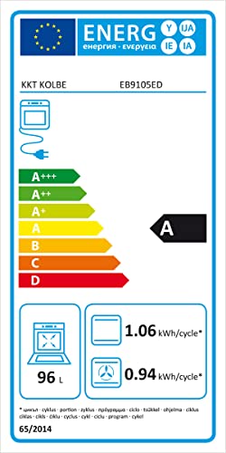KKT KOLBE/Einbau-Backofen 90cm / 96L / 3,4kW / Drehspieß/Pizzafunktion/Grill/Umluft/Heißluft/Teleskopauszüge / EB9105ED