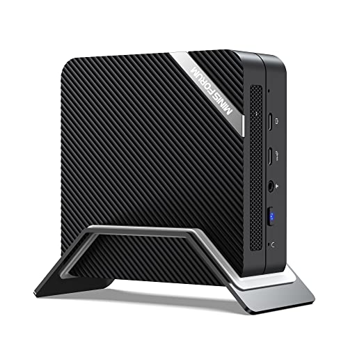 Mini PC Windows 11 Pro AMD Ryzen 5 5625U Prozessor 16GB RAM 512GB PCIe SSD Minisforum UM560 HD 4K Dual HDMI Alt-Mode USB-C Mini Desktop PC mit GaN Energieversorgung für Büro & Home Office