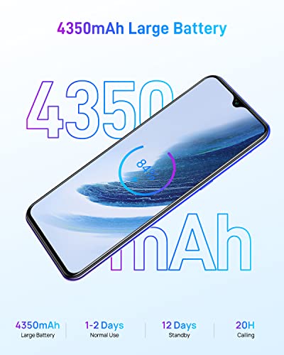 DOOGEE X95(T) Smartphone ohne Vertrag Günstig, 4G Handy ohne Vertrag Android 10 mit 13MP+5MP Kamera, 4350mAh Akuu 6,52 Zoll HD+ Display, 3GB+16GB(256 GB Erweiterbar) Dual SIM 2022 Handy Face ID - Blau