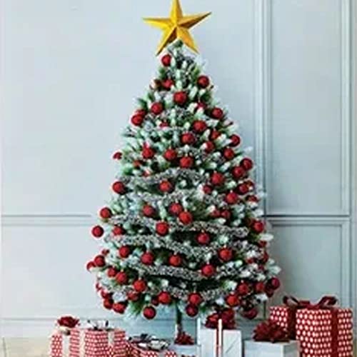 4X Weihnachten Lametta Girlande Weihnachtsbaum Ornamente Metallisch Glänzend Hängende Dekoration, Tannengirlande für Weihnachtsdekoration Weihnachtsdeko für Christbaum - 200 cm (Silber)