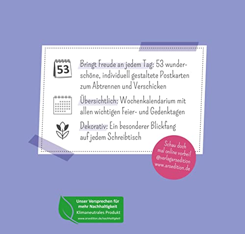 Postkartenkalender Tage voller Yogaglück 2023: Wochenkalender 2023, 53 Postkarten für achtsame und bewusste Momente