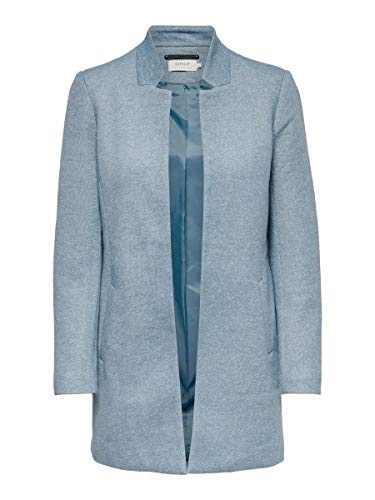 ONLY Damen Jacke Coatigan Soho 15149366 Blue Fog Melange S