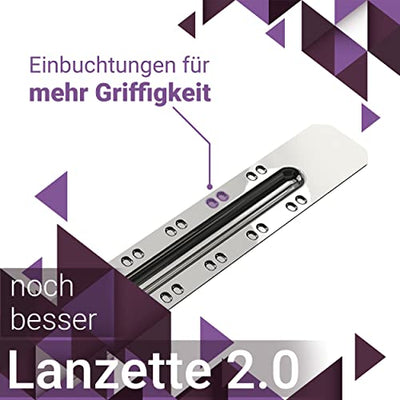 50x Einweglanzette, Kosmetex Milienlanzette, Blutlanzette, sterile Stainless Steel Lanzette