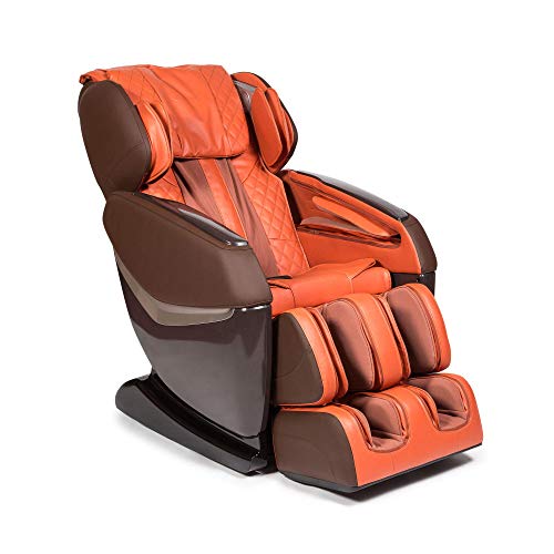 KENSHO® Massagestuhl - Orange (Modell 2022) - Schwerkraft undNull-Raum, Luftdrucktherapie, Fußreflextherapie, Rückenthermotherapie, intelligentes Körperscansystem, 3D-Surround-Sound, Bluetooth