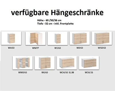 Küche Küchenzeilen EKO 260 cm BUCHE Artisan MATT/GRAU Hochglanz/Soft Close