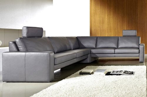 moebelhome Leder Sofa Couch Sofagarnitur Ecksofa Milano V2 Eckcouch Wohnlandschaft Voll Leder NEU