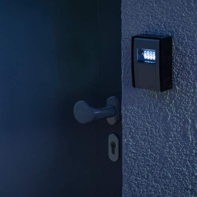 ABUS KeyGarage™ 787 Big LED - Schlüsselbox zur Wandmontage - mit beleuchteten Zahlenwalzen - für bis zu 50 Schlüssel - Schwarz-Silber