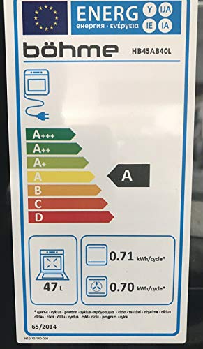 Böhme HB45AB40L Backofen autark Edelstahl Einbaubackofen 45cm Breit Microküche