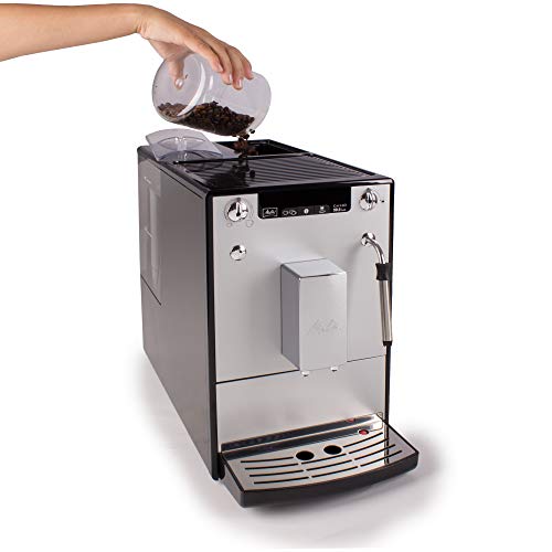 Melitta Caffeo Solo & Milk E953-202, Schlanker Kaffeevollautomat mit Milchschaumdüse, Silber