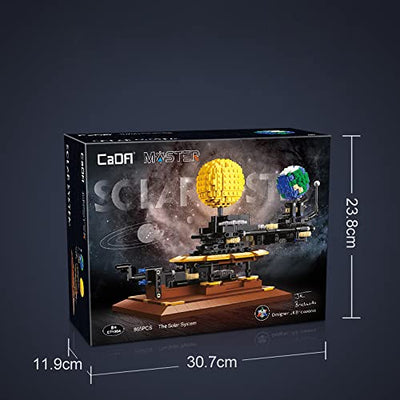 FanMei CADA klemmbausteine c71004w Technik solar System Set, Prototyp MOC-4477，865-tlg. Earth, Moon and Sun OrreryCADA Master Bausteine, kompatibel mit Lego (in luxuriöser originalverpackung)