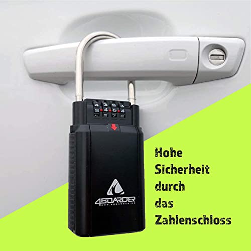 4boarder® SURFY Schlüsselstresor mit Zahlencode | wetterfeste Schlüsselbox | Wassersportler Schlüsselsafe | Autoschlüssel | Wohnungsschlüssel | Schlüsseltresor Außenbereich