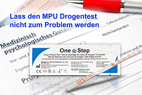 5 x One+Step THC Urintest, Drogentest Cannabis Marijuana Haschisch, Urin Teststreifen für den Schnelltest, hohe Sensitivität Cut-off: 20 ng/ml (5)