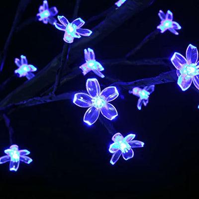 Weihnachtsdeko Draußen LED, Weihnachtsbaum 2000 LEDs Blaues Licht Kirschblüten 500 cm Weihnachtsbeleuchtung für Weihnachtsdeko Innen & Außen